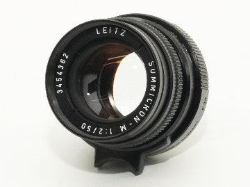 50/2 Summicron L#3454362 (made in Germany) ライカＭ用  前後キャップ付 メタルレンズフード付　フードキヤップ付　　 距離計連動の画像