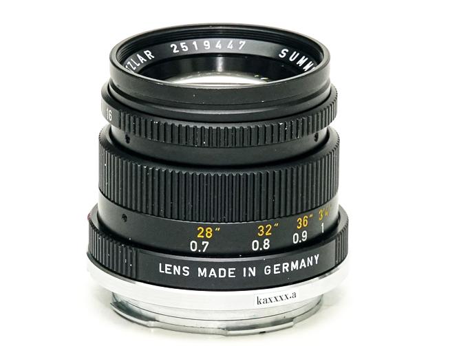 50/2 Summicron L#2519447 (made in Germany) ライカＭ用  後キャップ付  Pケース付 メタルレンズフード付　フードキヤップ付　　 距離計連動の画像