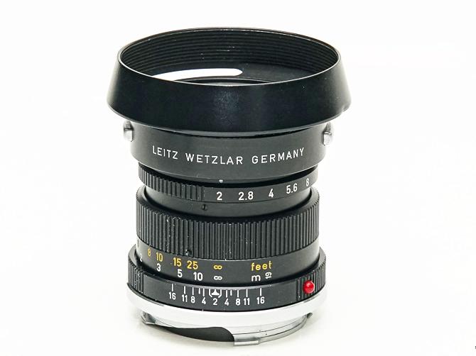 50/2 Summicron L#2519447 (made in Germany) ライカＭ用  後キャップ付  Pケース付 メタルレンズフード付　フードキヤップ付　　 距離計連動の画像