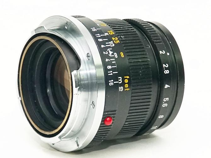 50/2 Summicron L#2519447 (made in Germany) ライカＭ用  後キャップ付  Pケース付 メタルレンズフード付　フードキヤップ付　　 距離計連動の画像