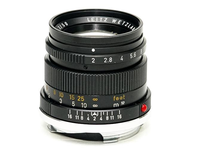 50/2 Summicron L#なし !  (made in Germany) ライカＭ用  後キャップ付  メタルレンズフード付　フードキャップ付　　 距離計連動　の画像
