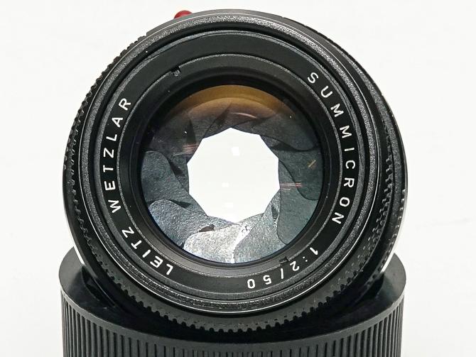50/2 Summicron L#なし !  (made in Germany) ライカＭ用  後キャップ付  メタルレンズフード付　フードキャップ付　　 距離計連動　の画像