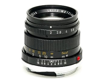 50/2 Summicron L#なし !  (made in Germany) ライカＭ用  後キャップ付  メタルレンズフード付　フードキャップ付　　 距離計連動　の画像