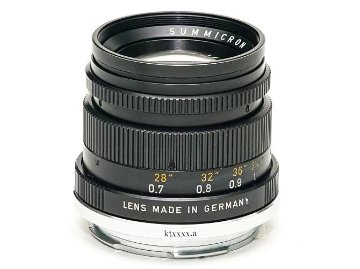 50/2 Summicron L#なし !  (made in Germany) ライカＭ用  後キャップ付  メタルレンズフード付　フードキャップ付　　 距離計連動　の画像
