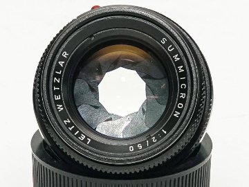 50/2 Summicron L#なし !  (made in Germany) ライカＭ用  後キャップ付  メタルレンズフード付　フードキャップ付　　 距離計連動　の画像