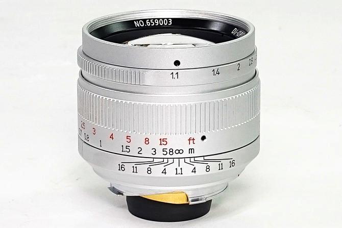 50 /1.1 七工匠 7Artisans (chrome ) ライカＭ用 距離計連動 フランジ、距離計連動調整済み 新品未使用　元箱付の画像
