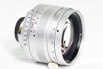 50 /1.1 七工匠 7Artisans (chrome ) ライカＭ用 距離計連動 フランジ、距離計連動調整済み 新品未使用　元箱付の画像