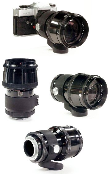 180/2.8  Olympia Sonnar (Carl Zeiss Jena) ライカフレックス用  プリセット絞り 真円の丸々絞り(18枚羽根) 三脚座付(360度フリ?回転)画像