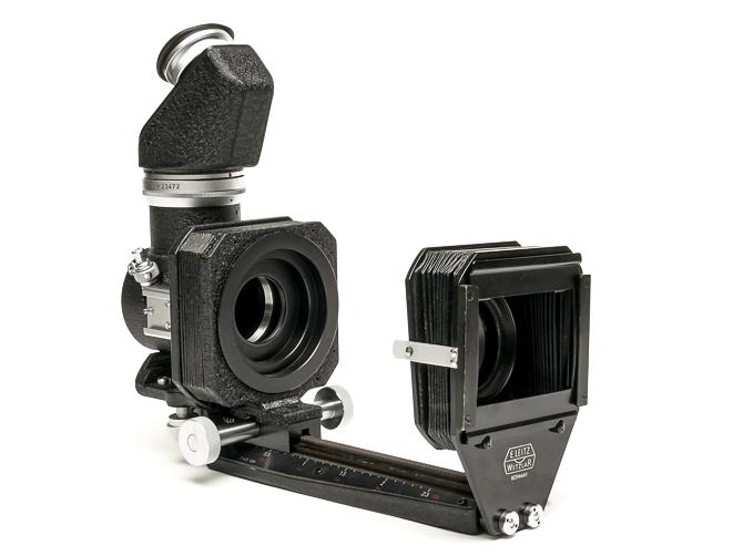 Leica Visoflex 1 型 M用 ウエストレベルファインダー付 オン→M　メン→L39 1型用ベローズ+蛇腹(フード付) の画像