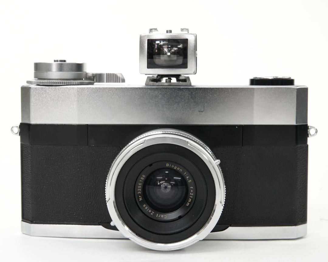 Contarex super Wide (Zeiss-Ikon) 21mm F4.5 Biogon  21mm～35mm 兼用メタルフード付.フォクトレンダー21mmファインダー付 の画像