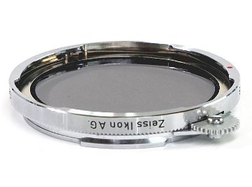 Contarex 21ﾐﾘ～135ﾐﾘ用 (B56) PL,偏光フィルター(純正)　外バヨネット Hasselblad B-50にも使用可能  ローレットギア付の画像