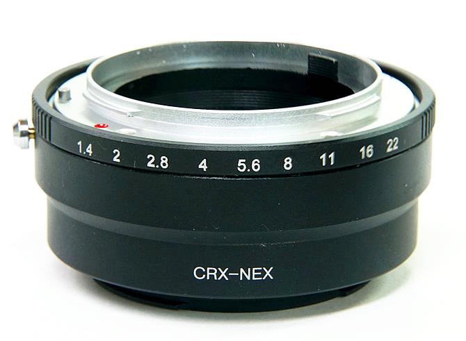 アダプタリング CRX - NEX （SONY E） Contarex レンズをSONY E マウントのカメラに使用 絞り作動します、 新品画像