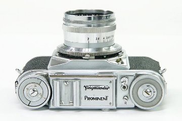 Prominent　 (VOIGTLANDER) 50/2 ULTRON  シンクロコンパーM.X.V.レンズシャッター  メタルレンズフード付(純正) 310/47　47φ 距離計式レンズシャッター画像