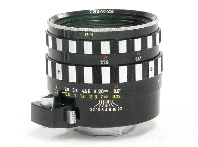 55/1.9 Macro-Quinon (Steinheil Munchen Germany) 　自動絞りと実絞り切り替え有り、ダブルヘリコイド.超々接写レンズ 98% 　　　　　　 Exakta 用の画像
