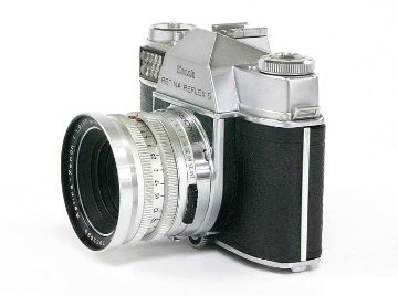 レチナフレックス S (Kodak) セレンメーター内蔵 シンクロコンパーM.X.Vシャッター 50/1.9 Retina-Xenon M42マウントアダプタ付  90%画像
