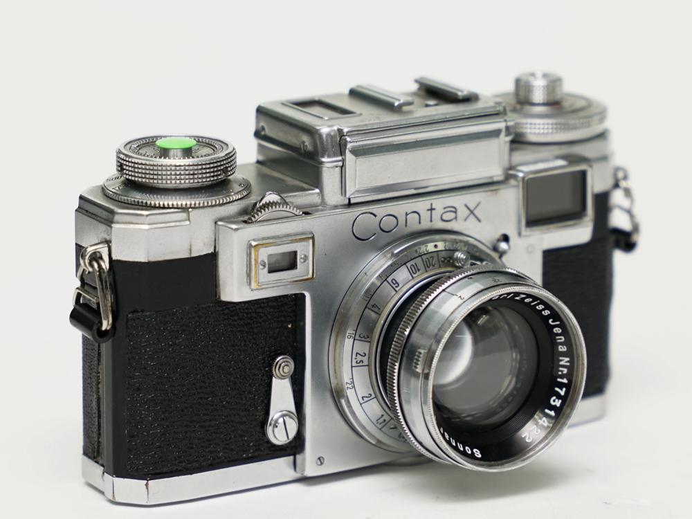 Contax ⅢA 50/2 Sonnar (Carl-Zeiss Jena) 距離計連動 セレンメ−タ−内蔵、(不良) レンズ 80%　ボデー80%の画像