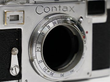 Contax ⅢA 50/2 Sonnar (Carl-Zeiss Jena) 距離計連動 セレンメ−タ−内蔵、(不良) レンズ 80%　ボデー80%画像
