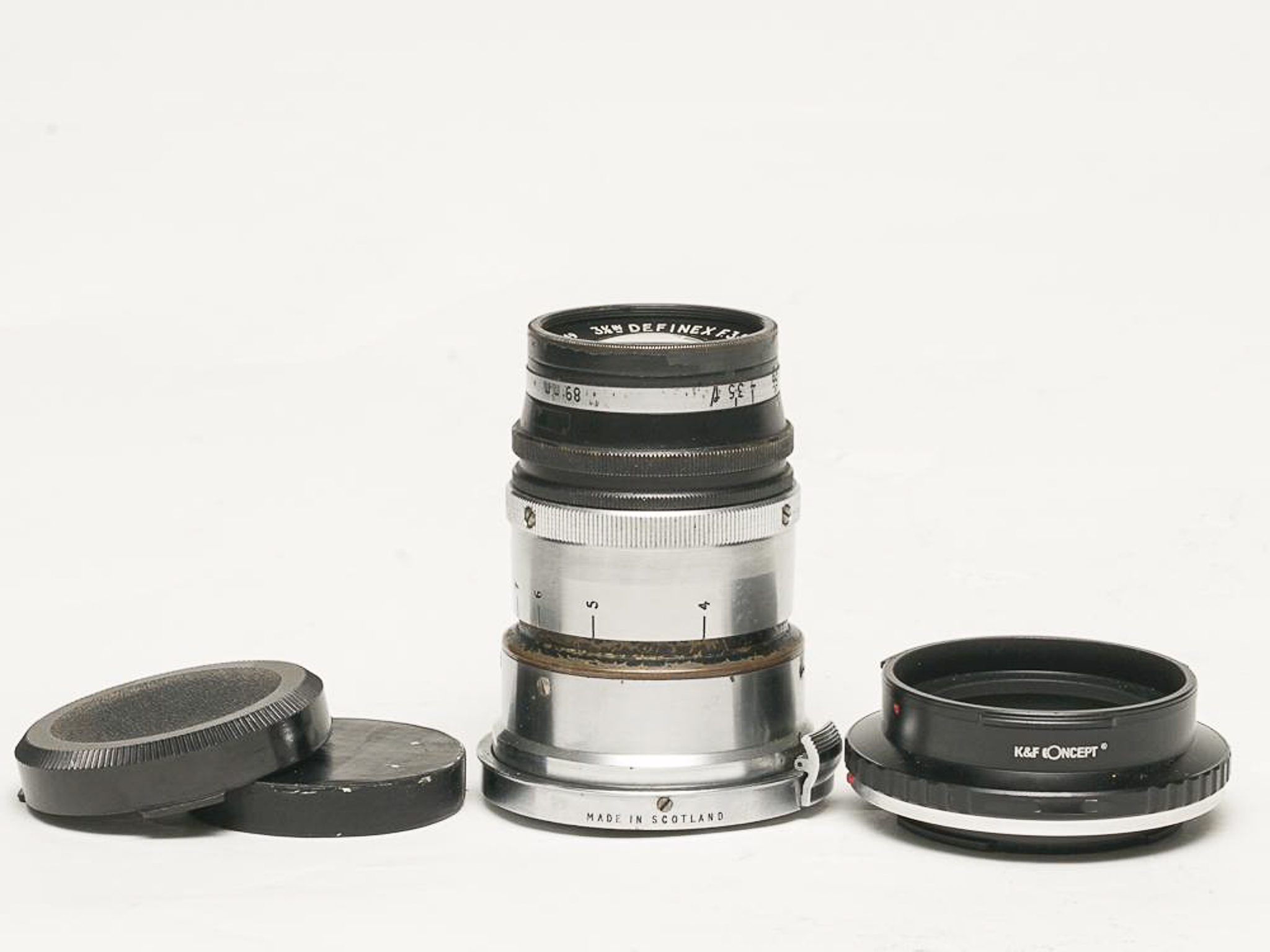 89/3.5 Definex ,Coated Lenses Contax 用 ROSS London, Made in England Sony NEX/E マウントアダプター付,距離計連動の画像