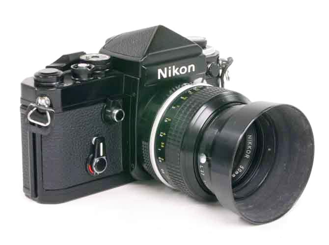 Nikon F2 black (Eye level finder付) 50/1.4 Nikkor  メタルフード,UVフィルター付 B#7520708　L#2908223 90%の画像