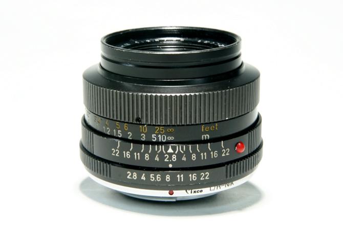 35/2.8 ELMARIT (LEITZ WETZLAR) Nikon F マウント  マニュアル絞り　L#2338587 純正メタルフード「逆付可」 光学系90%　鏡胴85%の画像