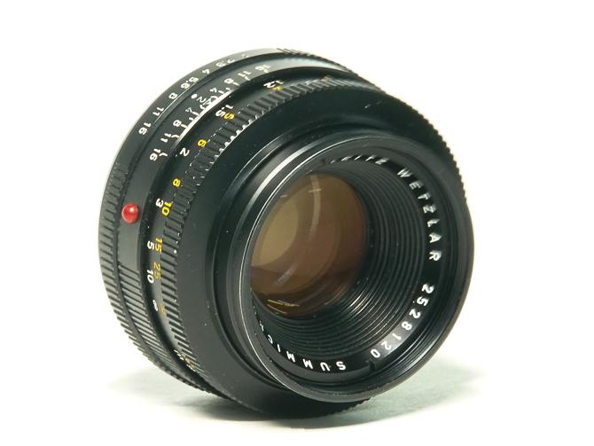 50/2 Summicron (LEITZ WETZLAR) Nikon F マウント  マニュアル絞り　L#2528120 純正メタルフード「逆付可」 光学系90%　鏡胴85%画像