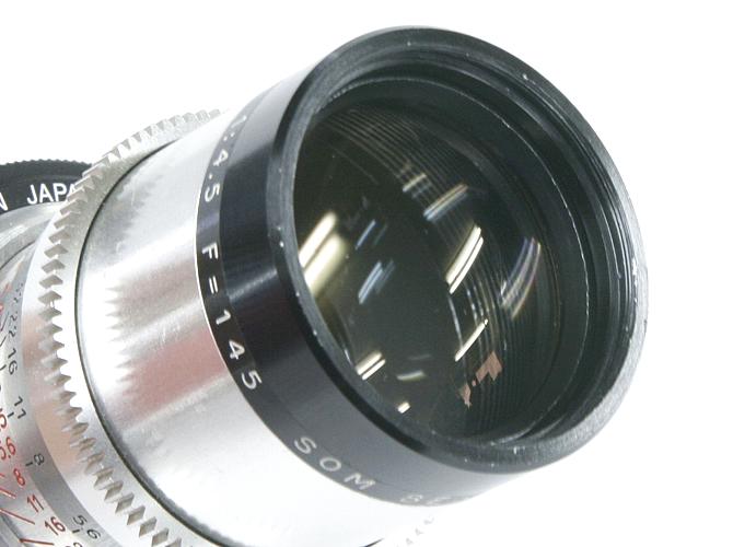 145/4.5 Tele-Cinor SOM BERTHIOT (made in France)  Nikon F マウント  真円絞り 手動絞り 直進ヘリコイド メタルフード付き 80%画像