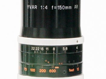 150/4 YVAR Nikon F マウント Made in Switzerland マクロスイターで有名な会社の望遠レンズ  丸々の真円絞り 手動絞り　僅か250gの軽量 フード付き　ボデーは別売の画像