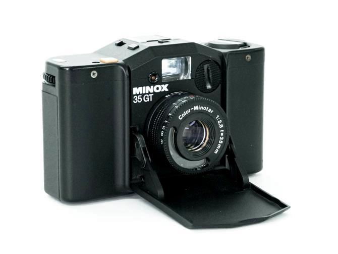 MINOX 35 GT 35/2.8 Color-Minotar 付 化粧箱、純正カメラ皮ケース、 ハンドストラップ付   軽量 190gの画像