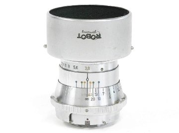 75/3.8 Tele-Xenar  Schneider-kraeuznach  ROBOT マウント L#3656330　丸々の真円絞り 後玉に傷有り、 80%の画像