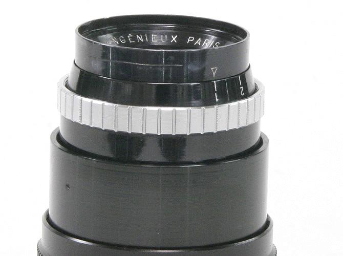 88mm f 4.5 P.ANGENIEUX  (TYPE U2) ライカ LM 用  距離計連動　丸々の真円絞り メタルレンズフード付 L#665573　95%画像