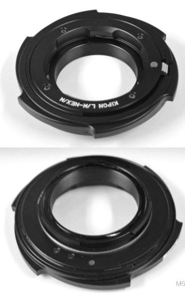 L/M-SONY/E M (ライカMのレンズを Sony NEX/E カメラへ）∞ OK 　ヘリコイド付 (超接写が可能) Kipon製 ブラック画像