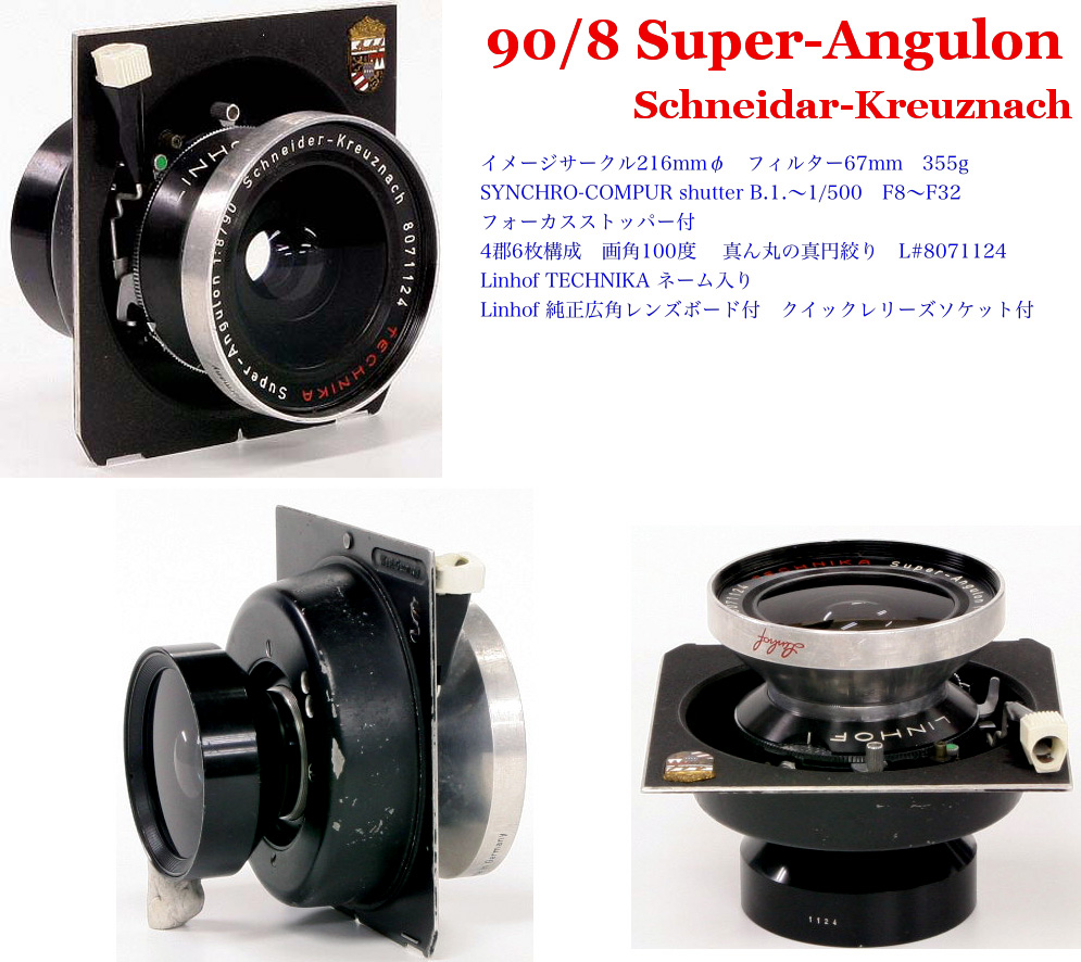 90/8 Super-Angulon (Schneider)  コンパー0番シャッター付の画像