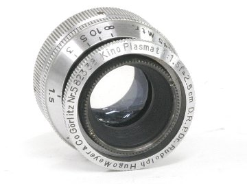 25/1.5 Kino Plasmat Hugo Meyer Dr Rudolph  Cマウント メタルフード付の画像