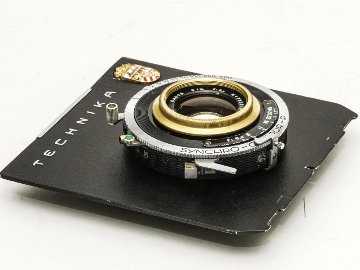150/6.8 Gold rim DAGOR (GOERZ) 　シンクロコンパーシャッター付き (真円絞り) リンホフテヒニカ4×5inレンズボード付 前玉を外して後玉のみの場合300mmとして使用可画像
