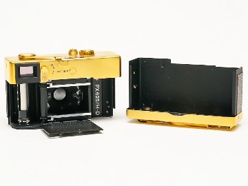 Rollei 35 S (Gold)  40/2.8 Sonnar HFT (沈銅式) Cdsメーター内蔵.レンズシャッター 元箱,本革カメラケース&リストバンド付、  新品同様   347g画像