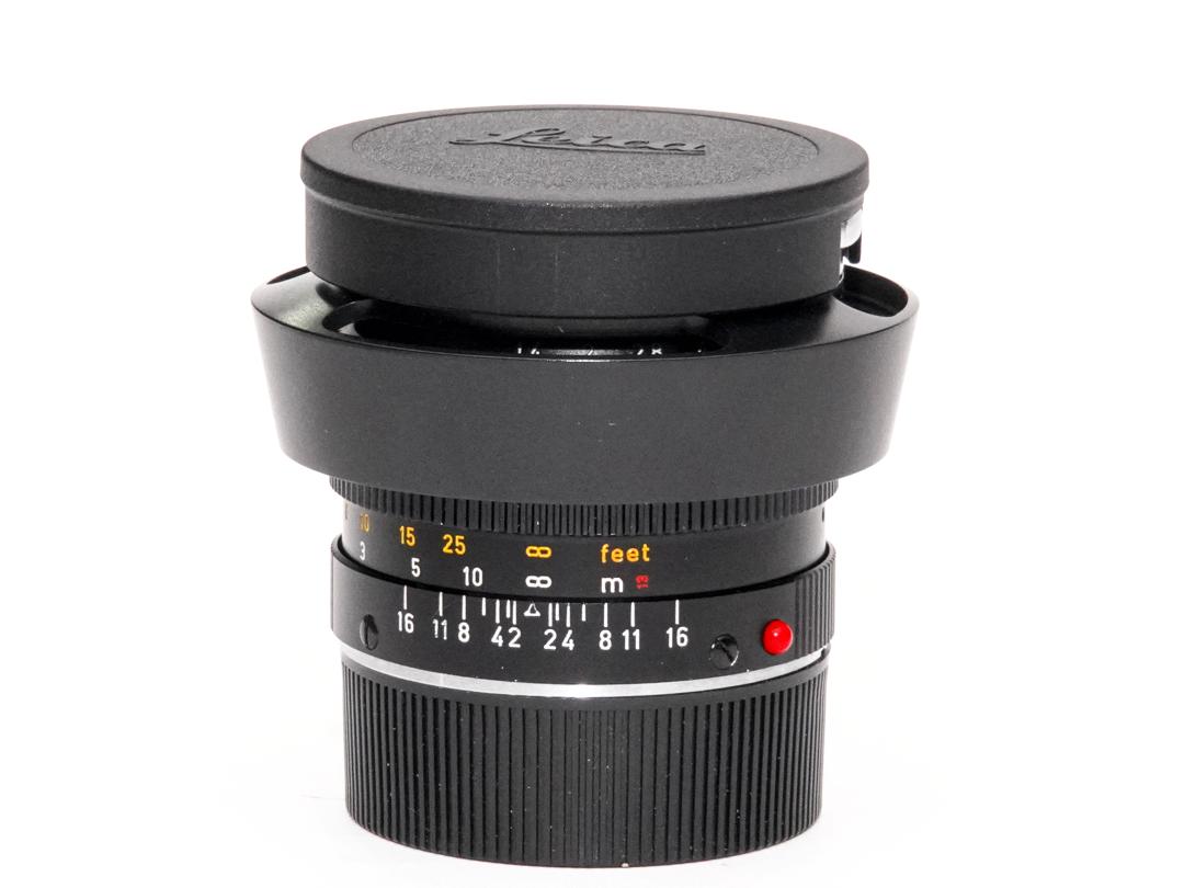 50/1.4 SUMMILUX (ズミルックス) (made in Germany) ライカＭ用 後キャップ付 フードキャップ付 純正メタルレンズフード付 距離計連動の画像