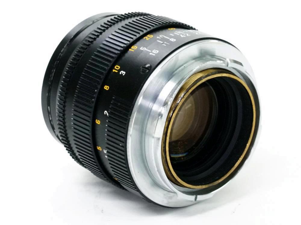 50/1.4 SUMMILUX (ズミルックス) (made in Germany) ライカＭ用 後キャップ付 フードキャップ付 純正メタルレンズフード付 距離計連動の画像