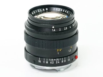 50/1.4 SUMMILUX (ズミルックス) (made in Germany) ライカＭ用 後キャップ付 フードキャップ付 純正メタルレンズフード付 距離計連動の画像