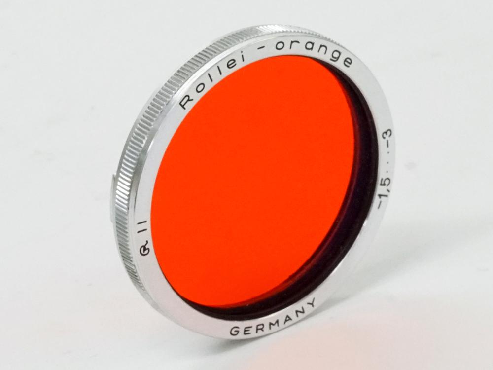 Rollei Ⅱ 型 オレンジフィルター (-1.5 ~ -3) 純正本革ケース付 画像