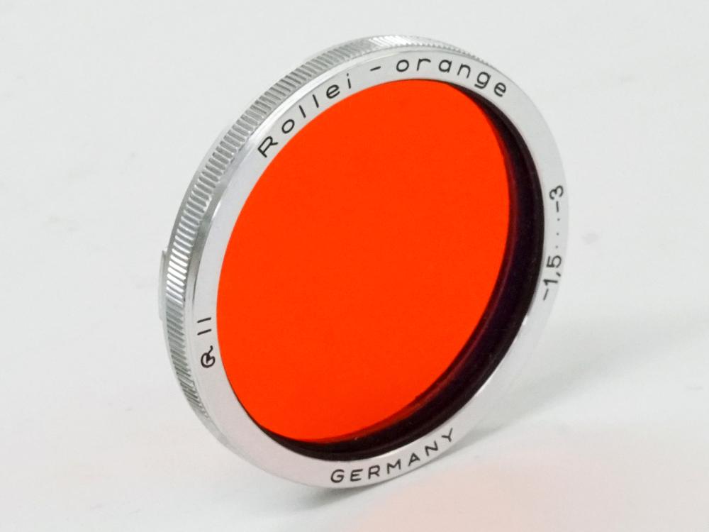 Rollei Ⅱ 型 オレンジフィルター (-1.5 ~ -3) 純正本革ケース付 の画像