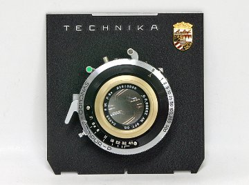 150/6.8 Gold rim DAGOR (GOERZ) 　シンクロコンパーシャッター付き (真円絞り) リンホフテヒニカ4×5inレンズボード付  前玉を外して後玉のみの場合300mmとして使用画像