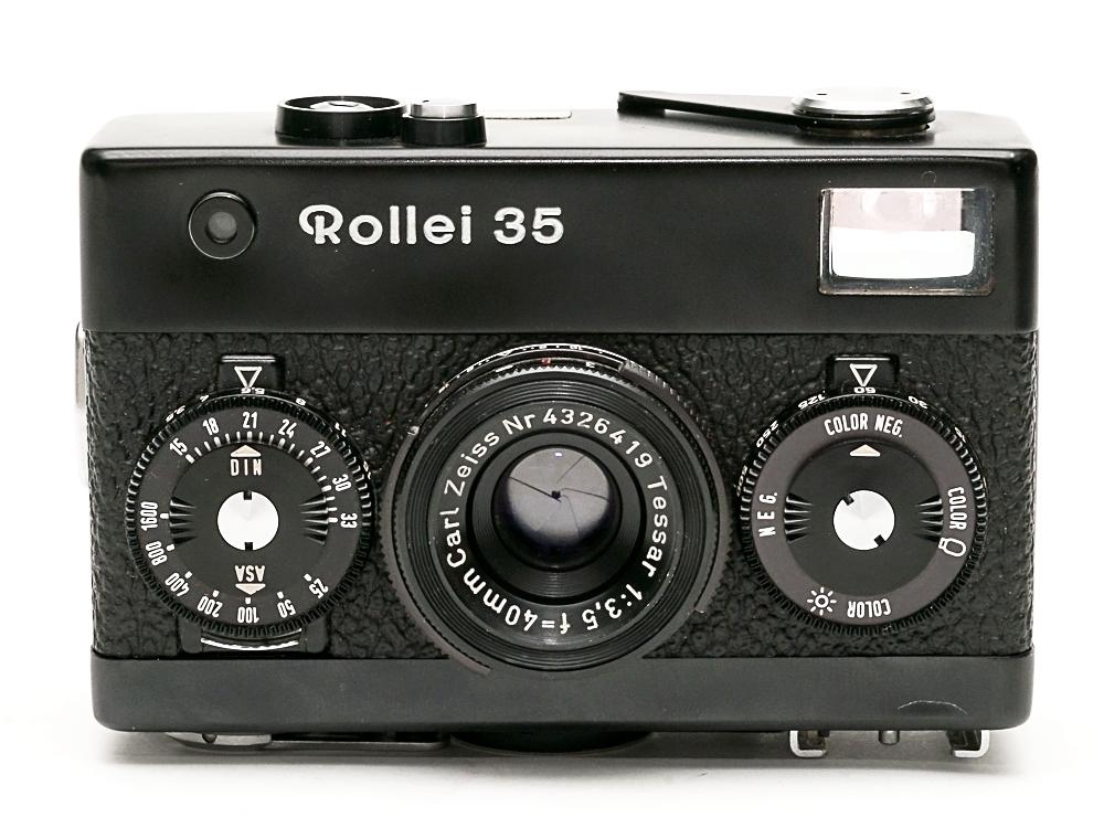 Rollei 35 (黒) Germany 製 40/3.5 Carl Zeiss Tessar (沈銅式) 344gの画像
