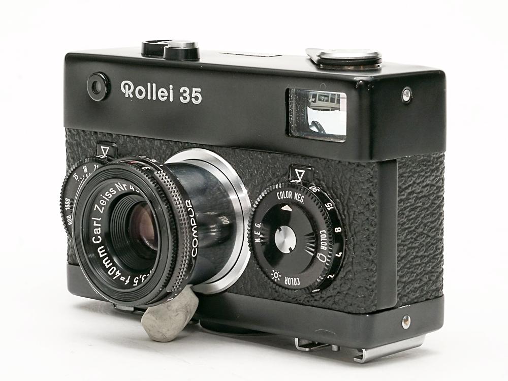 Rollei 35 (黒) Germany 製 40/3.5 Carl Zeiss Tessar (沈銅式) 344g画像