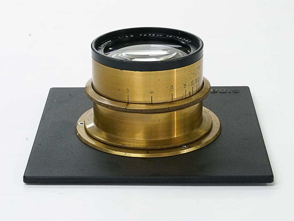 450/9 Apo - Tessar (Carl Zeiss Jena) Barrel Lens コーティング有り Sinarボード付の画像