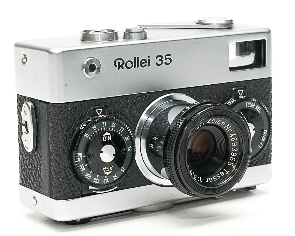 Rollei 35 (白) Germany 製(後期型) 40/3.5 Tessar (沈銅式) 372g 画像