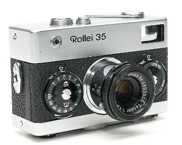 Rollei 35 (白) Germany 製 40/3.5 Tessar (沈銅式) 372g 画像