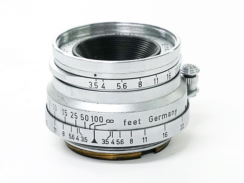 35/3.5 Summaron (Made in Germany) ライカスクリュー(L39)用  前後メタルレンズキャップ付  L#1640264　フィルター39mm　フード42mmカブセの画像