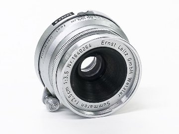 35/3.5 Summaron (Made in Germany) ライカスクリュー(L39)用  前後メタルレンズキャップ付  L#1640264　フィルター39mm　フード42mmカブセ画像
