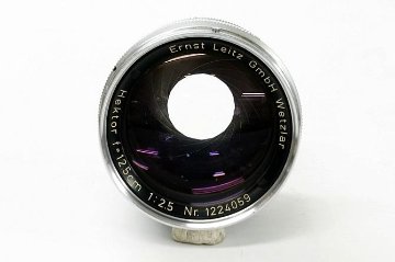 125/2.5 Hektor (Germany) L39 ライカビゾ用レンズ  専用メタルフード、 L#1224059 画像