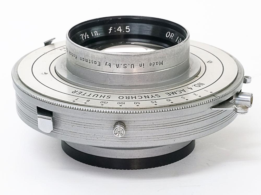 190/4.5 Ektar (Kodak) リンホフテヒニカ4×5ボード付 #4アクメシャッター付 1965年製造の画像